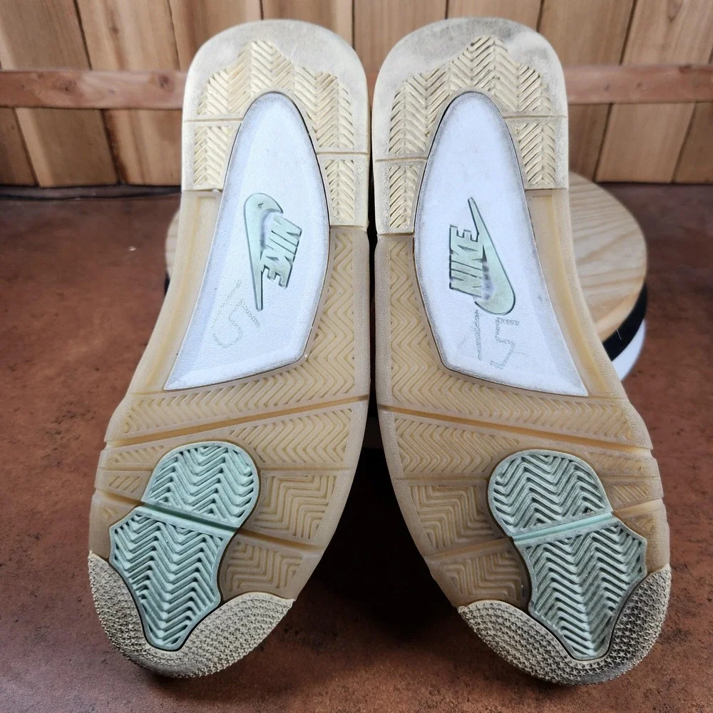 Nike Air Jordan 4 x Off-White‎ Sail CV9388-100 Women's 12.5 / Men's 11 Authentic